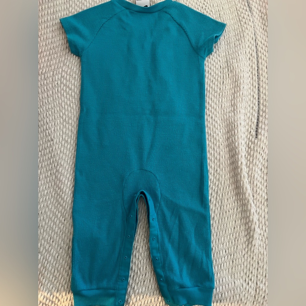 Nike Kids Teal Ribbed One-Piece Bodysuit - Picture 5 of 5